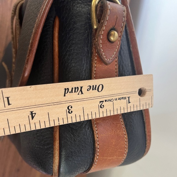Vintage DOONEY & BOURKE Black All Weather Leather Purse Bag Equestrian NO STRAP - Picture 10 of 10